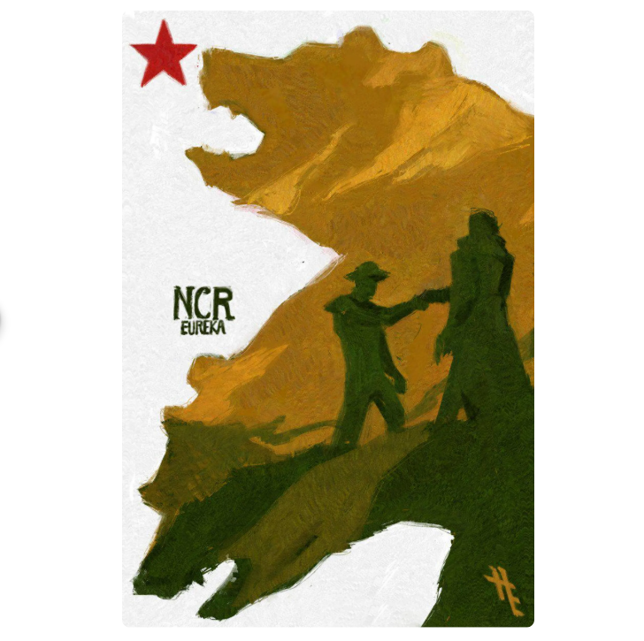 Fallout New Vegas - Mini 5" x 7" Matte Paper Prints / Posters Set - Factions and Endings