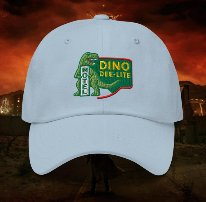 Fallout: New Vegas - Dino Dee-Lite Shop - Embroidered Dad Hat / Baseball Cap